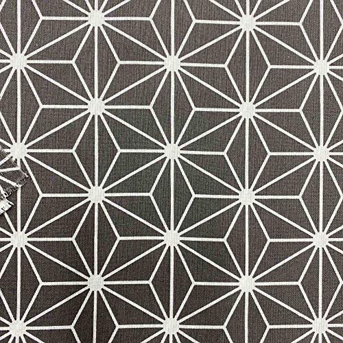 Kt KILOtela Tela por Metros de loneta Estampada - Ancho 280 cm - Largo a elección de 50 en 50 cm | Geométrico, Diamante - Gris