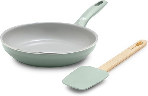 Miniatura 13 de GreenPan Dover - Sartén de 12 pulgadas con revestimiento antiadherente de cerámica libre de PFAS no tóxicos, para sellar, saltear, freír huevos y