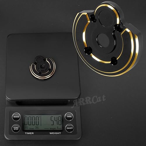 Miniatura 5 de Cubiertas de portal de latón, pieza de mejoras para Axial Capra 1.9 UTBSCX10 III, ARRCat 8 piezas de latón para portal, pesos, color negro