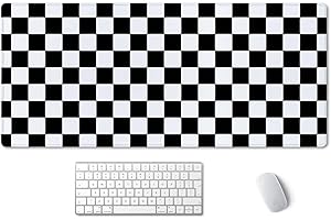 SSOIU Extended Gaming Mouse Pad - Elevate Your Workspace with Black and White Checkerboard Charm