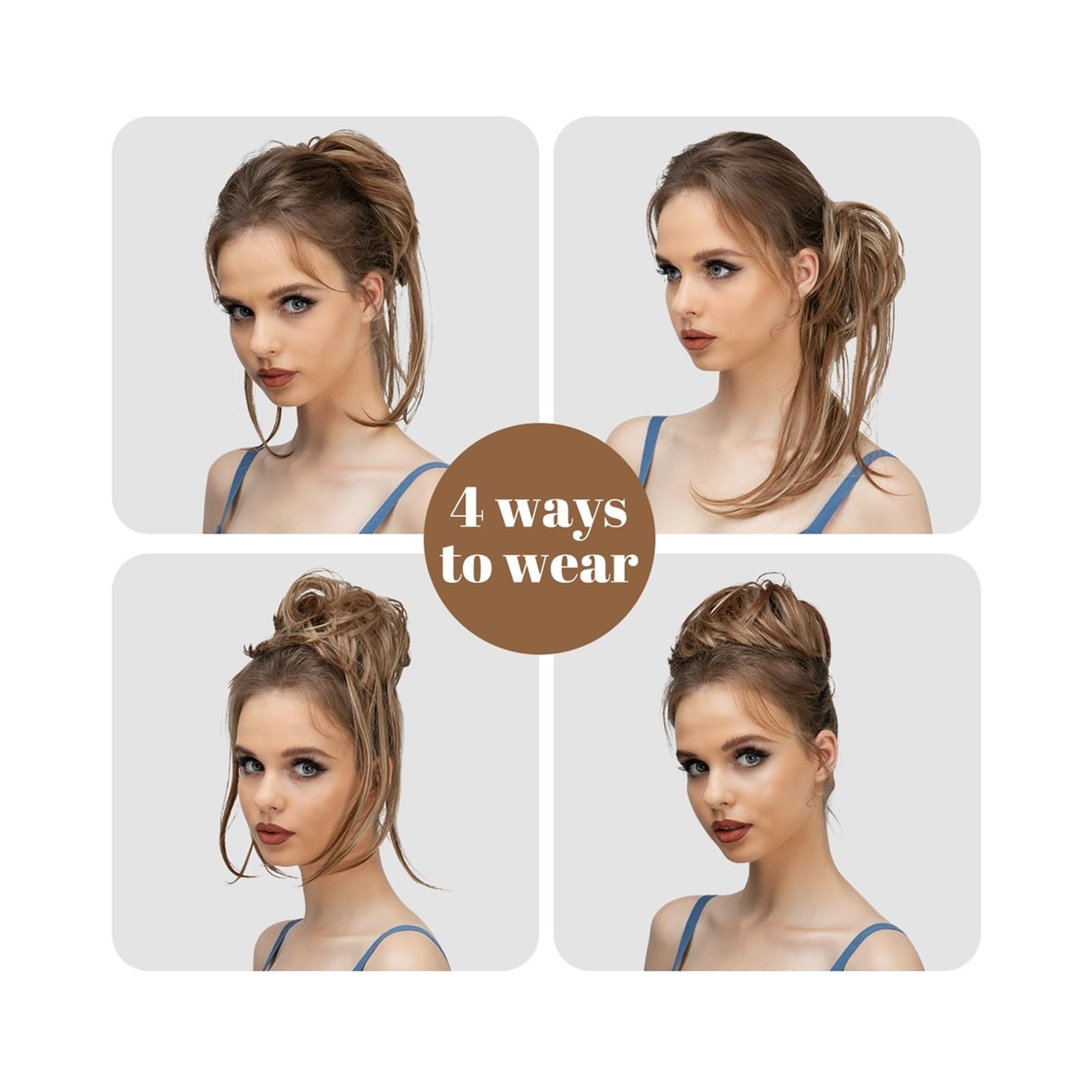 Chignon Disordinato Pezzo Di Capelli Per Chignon Disordinato - Foto 10
