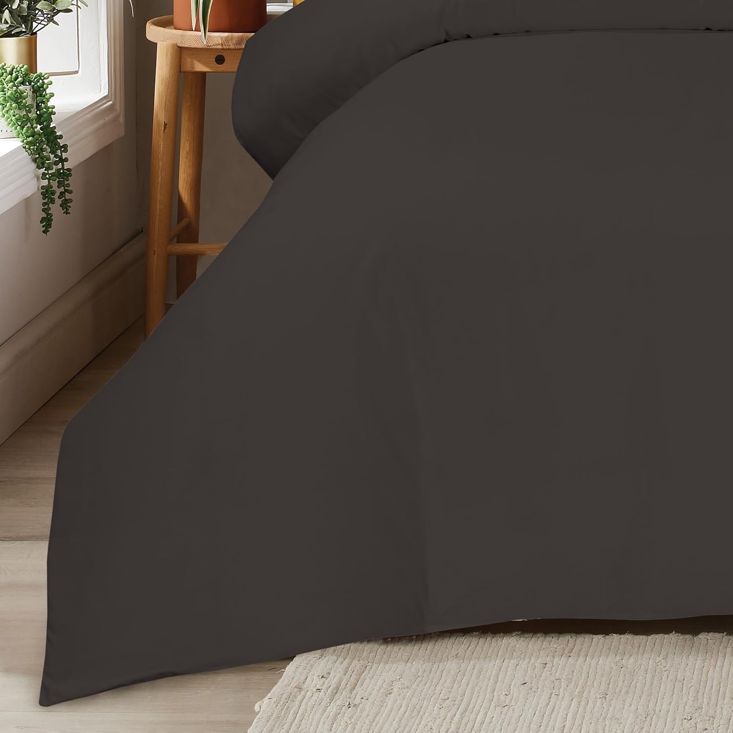 Olivia Rocco Super Soft Plain Duvet Set UltraSoft Easy Care Quilt Bedding Bed Cover Sets with