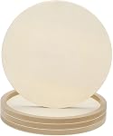 PATIKIL 16" Panneaux ronds en bois, 4pcs Panneau de cercle de disque en plaques de bois non fini pour les projets d'artisanat, peinture artistique, sculpture, gravure, DIY