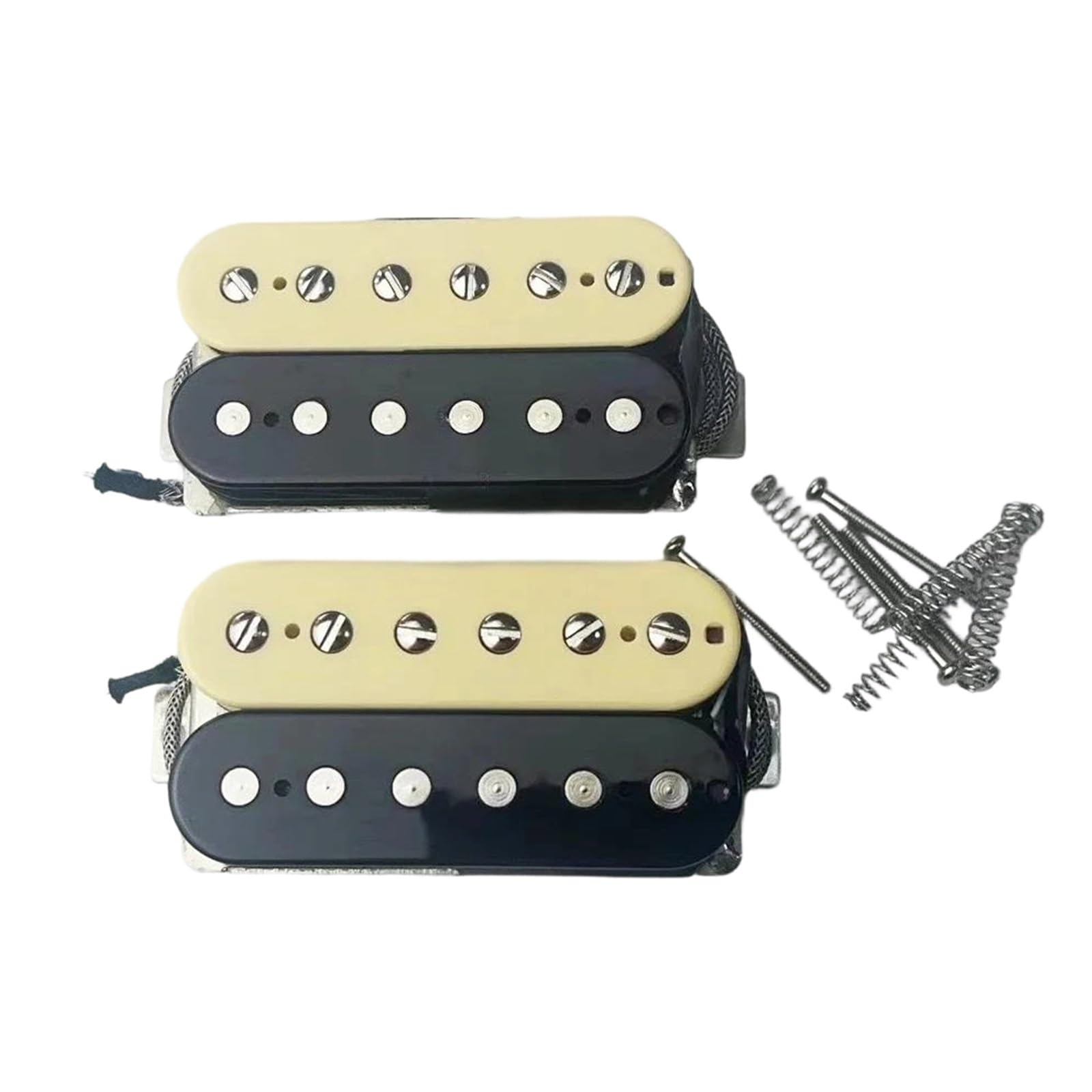 Gitara Elektryczna Alnico 2 Hue Coil Pickup Neck/Bridge 1 Zestaw Akcesoriów Przetwornik Elektryczny Z Pojedynczą Cewką(Zebra)