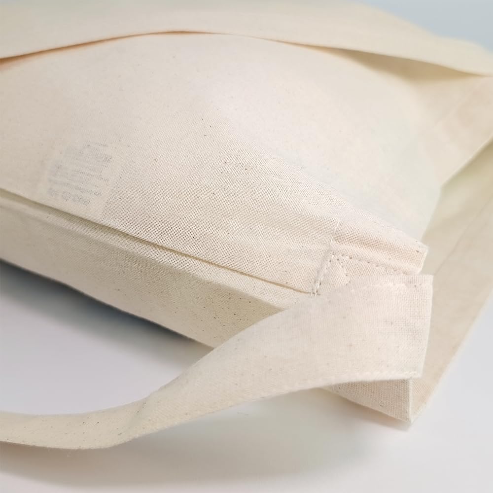 Cottonbagjoe torba na ramię | z długim uchwytem | 38 x 42 cm | jutowa torba na zakupy | bez nadruku (naturalna, 25 sztuk)