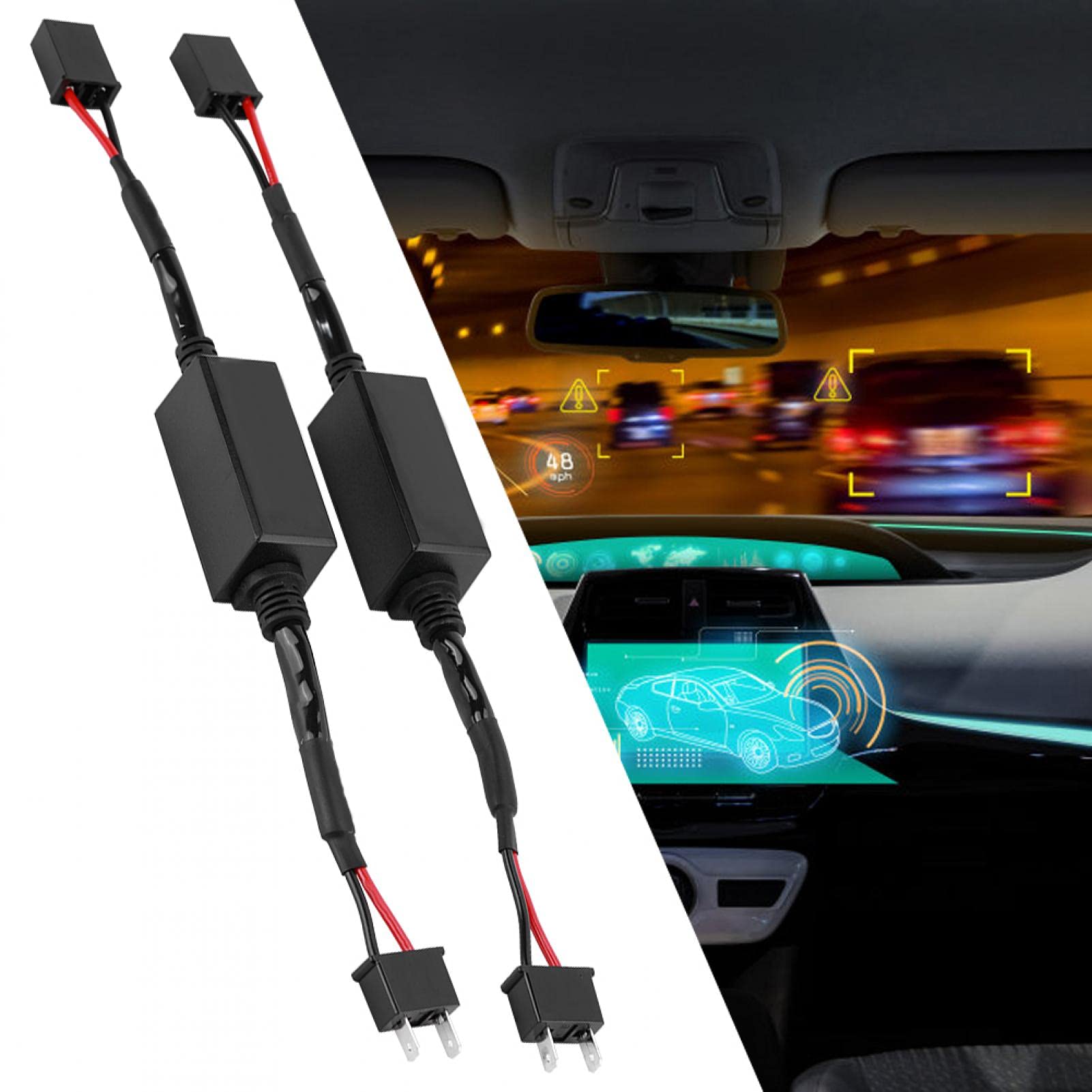 Produktbild von H7 Led Lampe Auto Zum Nachrüsten 2 Stück Auto-LED-Decoder Für H7 Scheinwerfer R Fl Kein Fehler Lastwiderstandsverkabelung