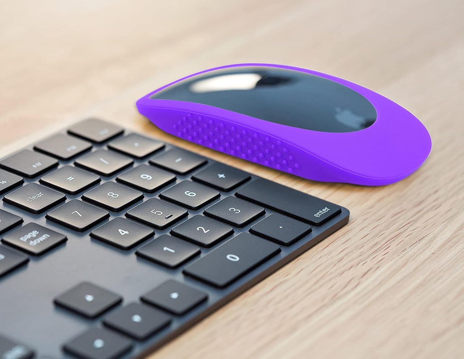 Silicone Protector for Apple Magic Mouse, iMac Magic Mouse Cover Case - Anti-Drop Protective Sleeve (Purple) image 2