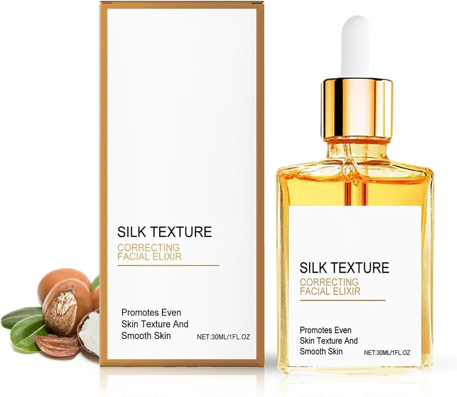 Silk Extract Body Oil with Shea Butter & Coconut Oil | Non-Greasy, Lightweight Moisturiser | Hydrating Skin Oil for Women & Men, 30ml (1)