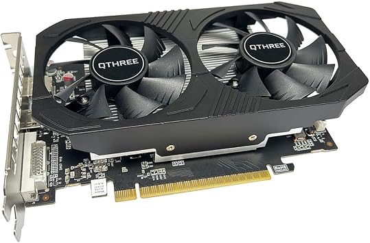 QTHREE SAPLOS GeForce GTX 1050 Ti 4GB GDDR5 Graphics Card 128 Bit DisplayPort HDMI DVI-D Desktop Video Card PC Gaming Computer GPU PCI Express X16 3.0 8K Support DirectX 12