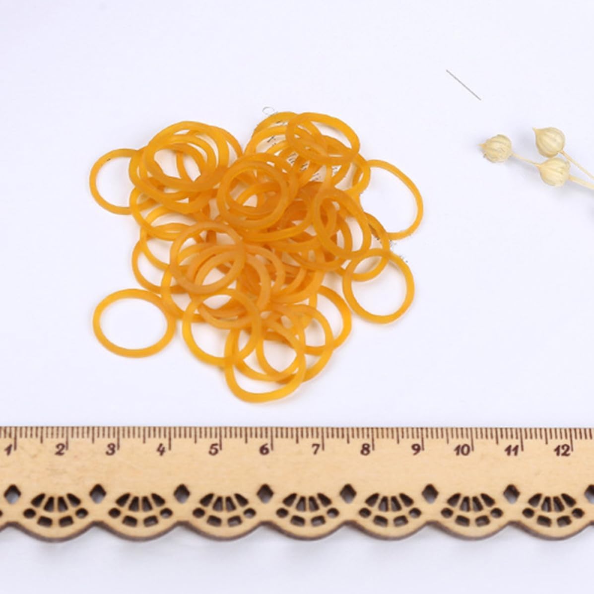 Yellow Rubber Bands, Stretchable round Bundled Rings for Office Use image 2