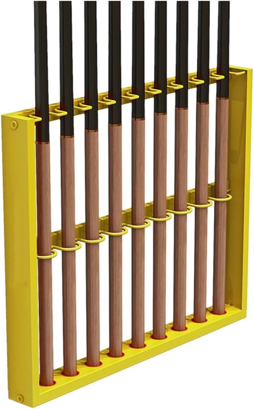 Steel Billiard Cue Racks,Billiards Pool Stick Holder for 6/9/12 Sticks,Wall-mounted Installation,for Gymnasiums Business Clubs(Black,60x6x50cm)