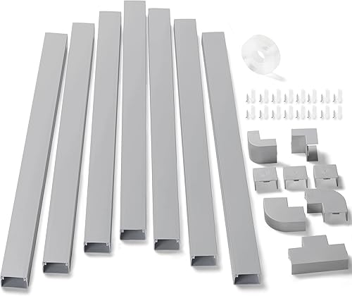 Miniatura 16 de ZhiYo Ocultador de cable de 71 pulgadas (5 x 14 pulgadas de largo), cubiertas de cable para cables en la pared, cubierta de cable para TV montado en