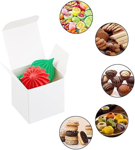 Miniatura 7 de PH PandaHall Paquete de 30 cajas de papel kraft de 1.57 pulgadas, mini caja de embalaje de papel blanco con tapa, caja de jabón, caja de cartón