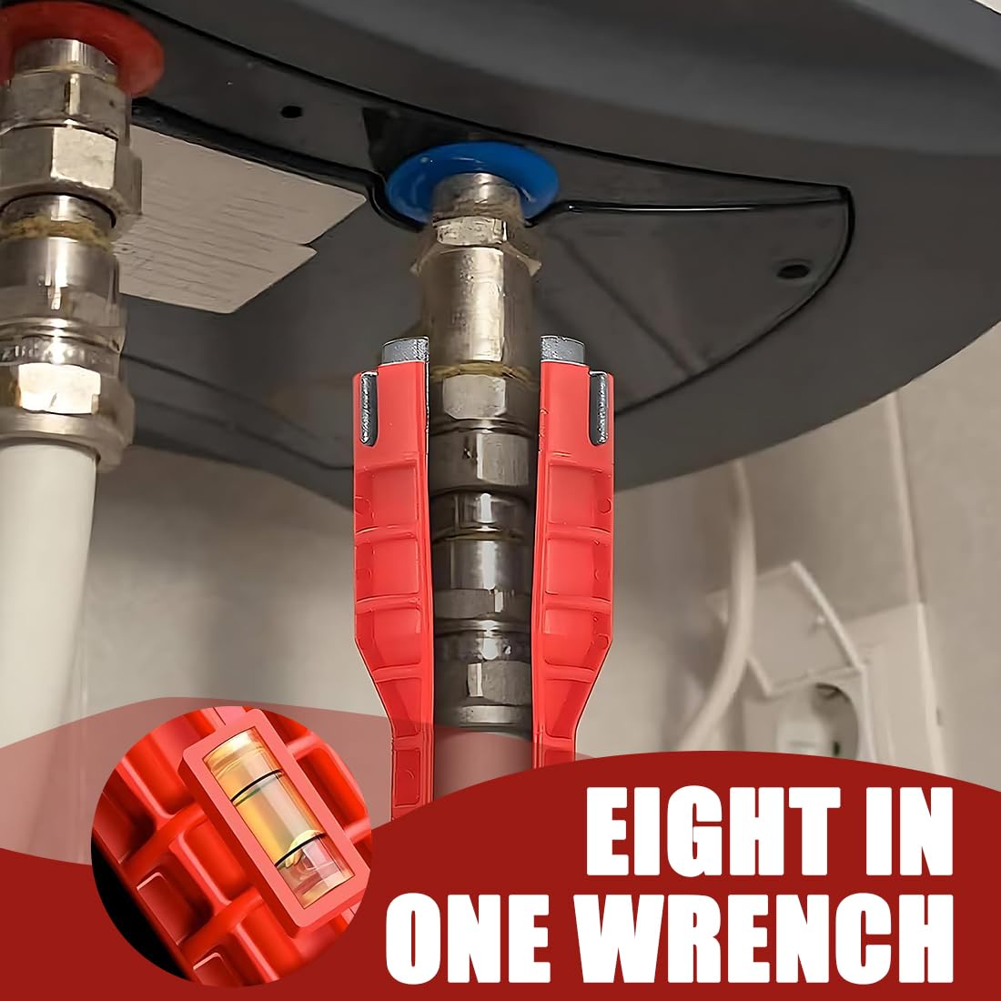 1 Set Waschbecken Installer Werkzeug, Spülenschlüssel, Armaturenschlüssel, Multifunktion Rohrschlüssel, Geeignet für Toilette, Bad, Küche Multifunktions Spüle Wasserhahn Installer Tools