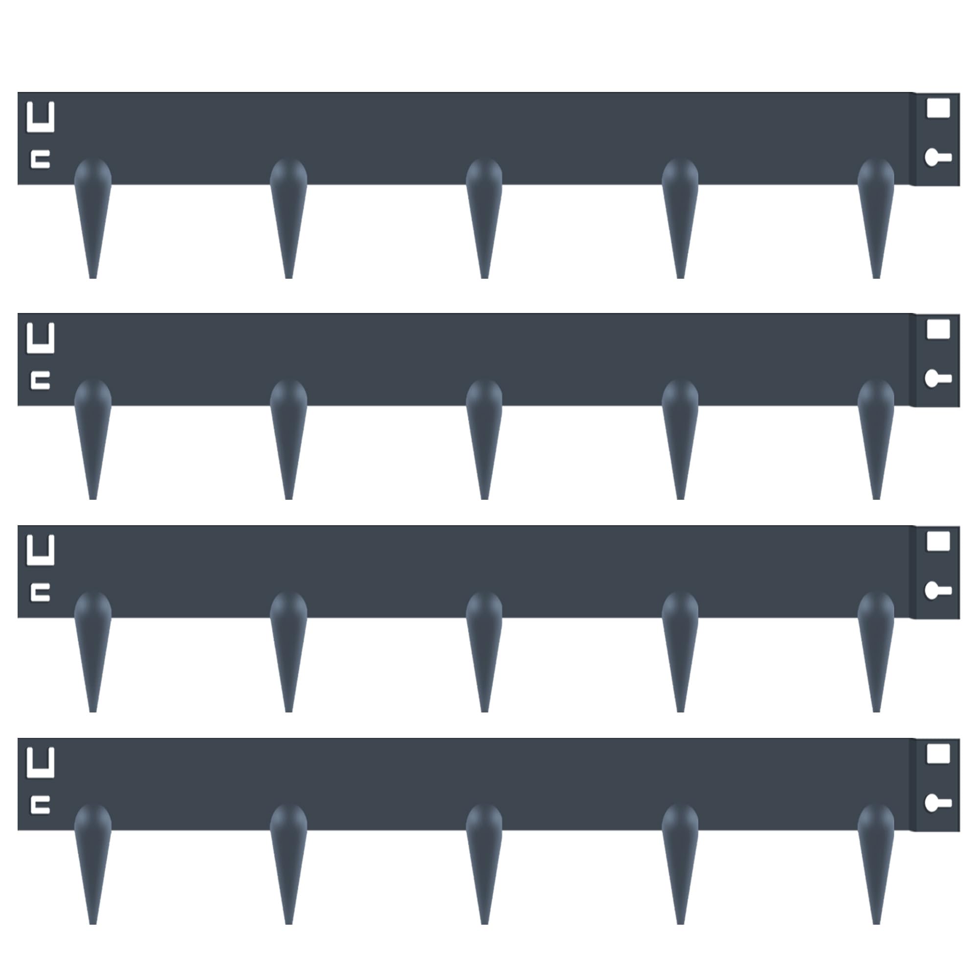 SERdeerCH 4 Set Metall Rasenkanten 106*16cm flexiblen Rostfe