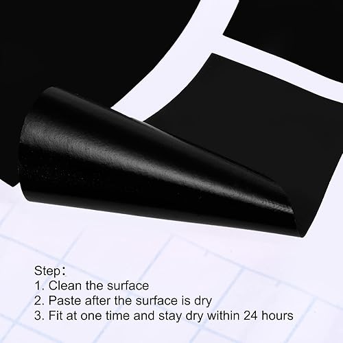 Miniatura 4 de PATIKIL Adhesivo de huellas de 6 x 2.5 pulgadas, 8 pares de zapatos de PVC para decoración de clase, guía de escaleras, color negro