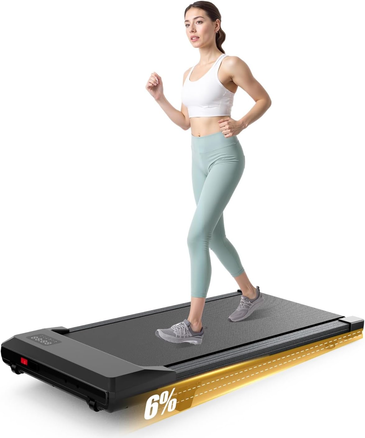 SupeRun Walking Pad, Under Desk Treadmill, 3 in 1 Portable Treadmill with Remote Control LED Display, 2.5 HP Quiet Walking Jogging Machine for Office Home Use, 300 Lbs Capacity