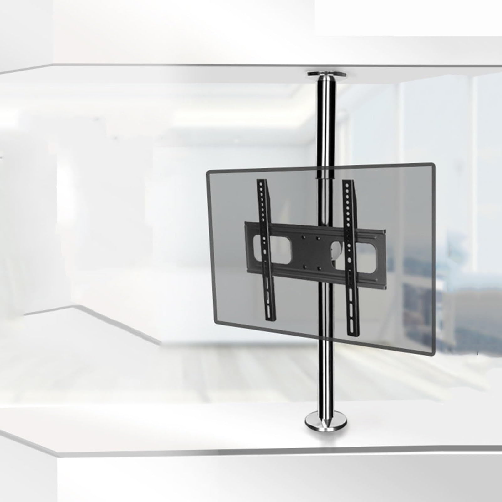 Supporto da Parete per TV/Monitor - Telaio Girevole A 360 Gradi per TV LCD, Supporto da Pavimento con Divisorio Girevole, Mobile TV Girevole, Base Girevole(86-114cm)