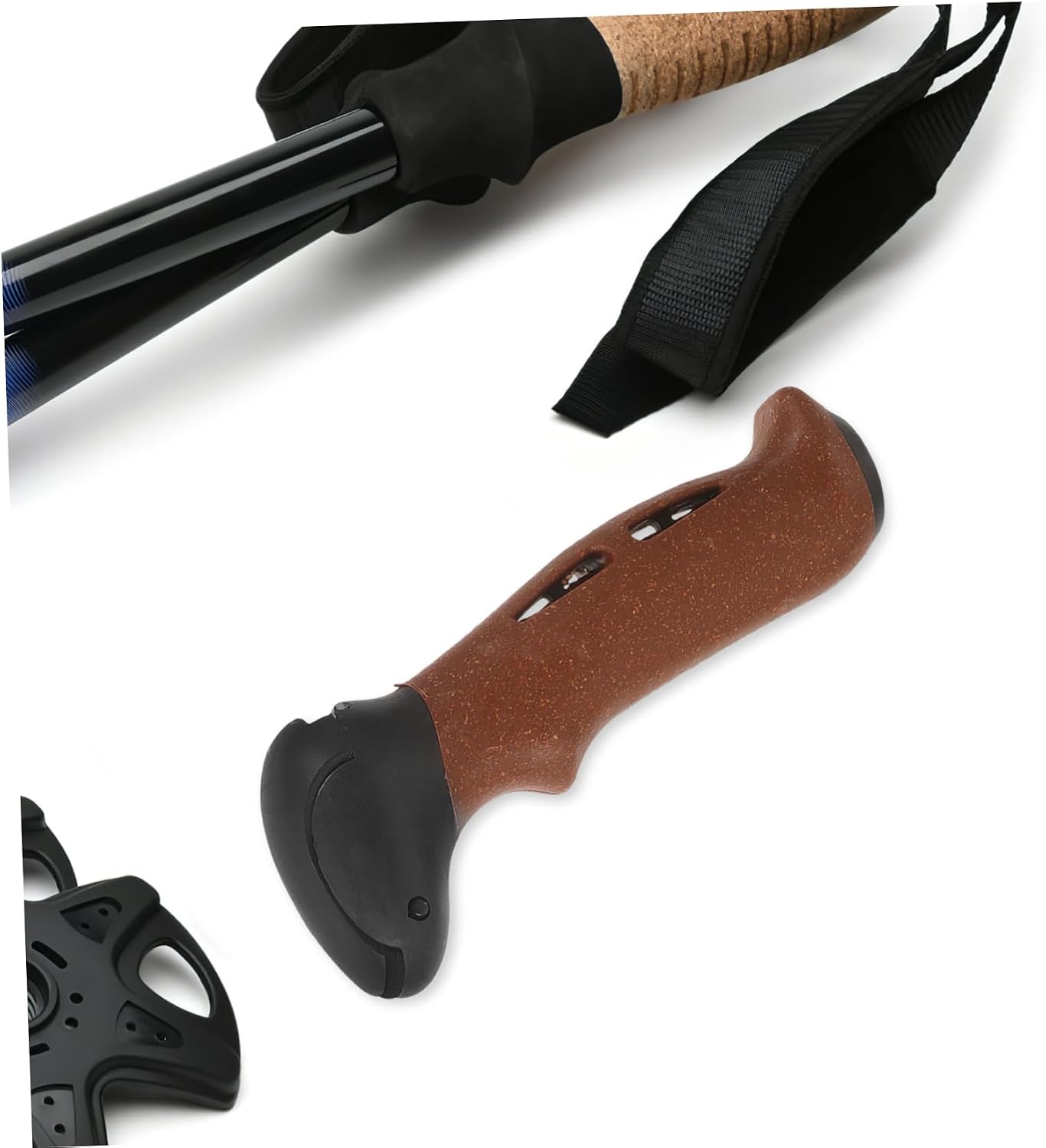 Cork Walking Stick Handle Replacement Durable Trekking Pole Grip for Hiking Skiing Comfortable Weather Resistant Compatible with Brands for Outdoor Activities
