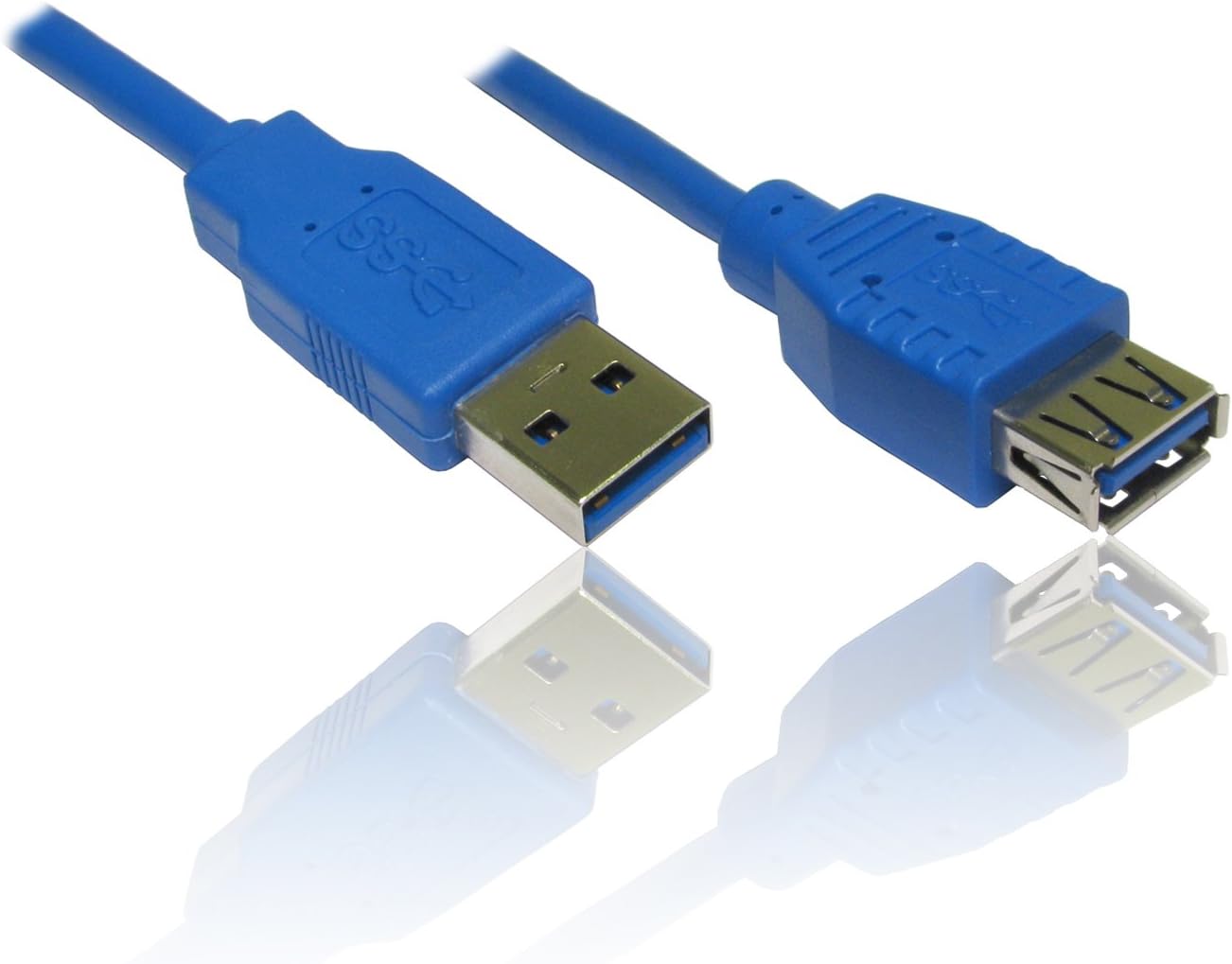 2m USB 3.0 A Male to A Female Cable, Lead, Wire, Cord Blue