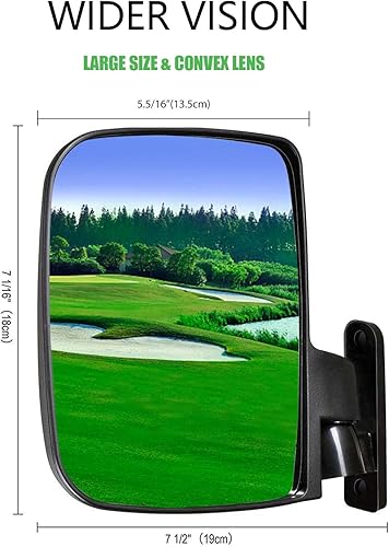 Miniatura 3 de Espejos laterales para carrito de golf con luz intermitente LED, espejos retrovisores universales para carrito de golf para Club Car EZGO Yamaha
