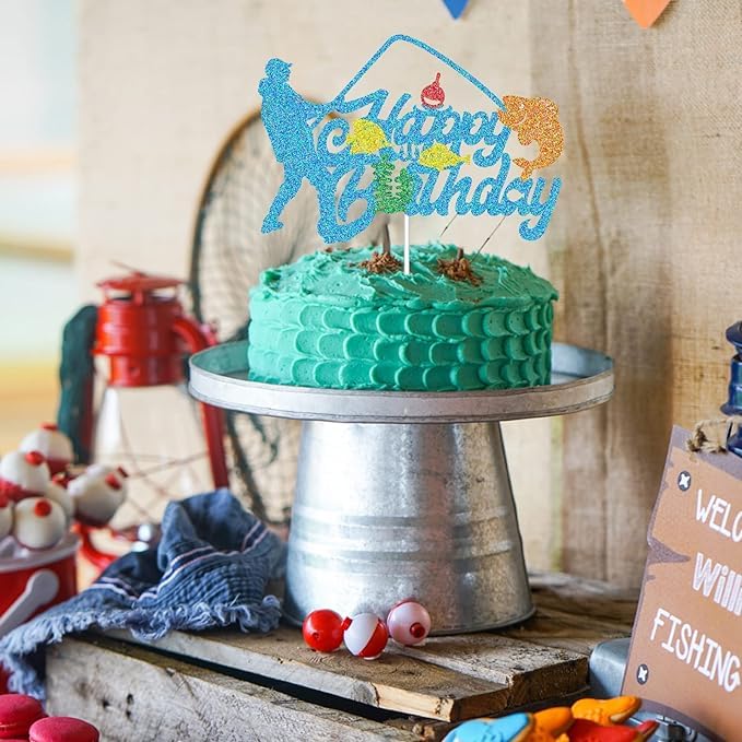 Moguri 6 stuks vissers taarttoppers, Happy Birthday taartdecoratie, vissen, decoratie, verjaardag, vissers, taarttoppers voor taart, doe-het-zelf decoratie voor jongens en mannen, verjaardagsfeest Moguri 6 stuks vissers taarttoppers, Happy Birthday taartdecoratie, vissen, decoratie, verjaardag, vissers, taarttoppers voor taart, doe-het-zelf decoratie voor jongens en mannen, verjaardagsfeest