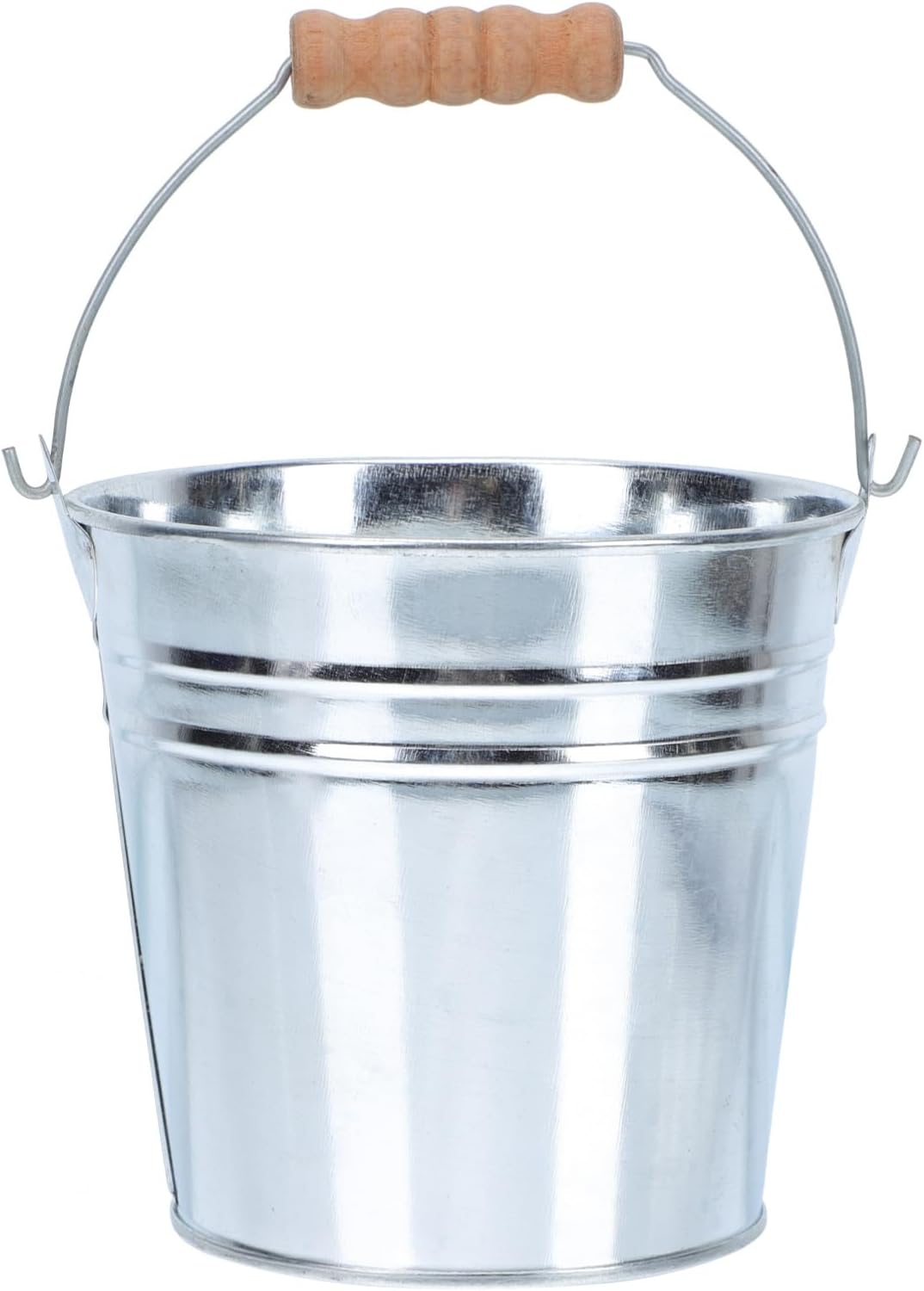 Wooden Handle French Fries Bucket Mini Tinplate Snack Container for Parties Portable Ice Bucket for Home Use