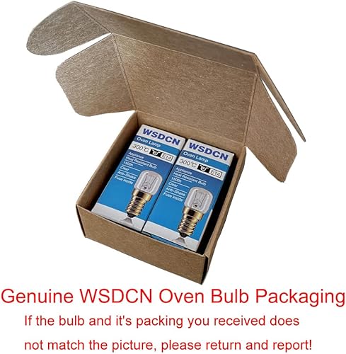 Miniatura 2 de Paquete de 2, gestionado por Tienda, WSDCN E14 T25 25W 120V 120V 120V 125V 110V  130V Bombilla de horno resistente al calor 300'C