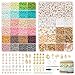 BIO nach günstig Kaufen-FEHCBIO Selber Machen Perlen für Armbänder 24 Farbe Perlenset 3mm,mit Holzperlen und Goldenen Buchstaben Perlen zum Auffädeln, für Mädchen und Erwachsene Geschenkidee für Weihnachtsferien,Geburtstags