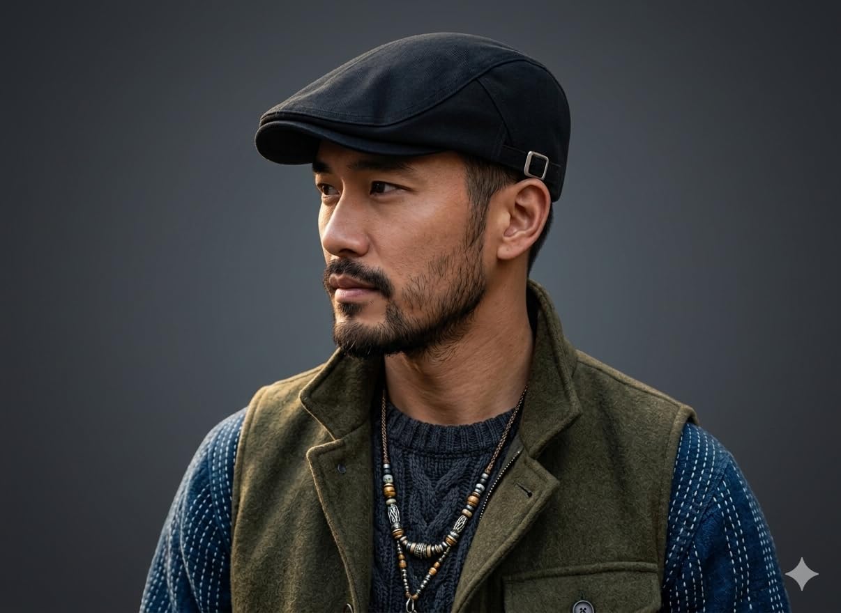 Vintage Cotton Ivy Flat Cap – Lightweight Adjustable Driving Hat for Men & Women, Classic Newsboy Style for All Seasons