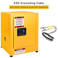 Vista 2 de Gabinete de seguridad de acero galvanizado de 17" x 17" x 22", gabinete de almacenamiento de líquidos inflamables, gabinete a prueba de fugas