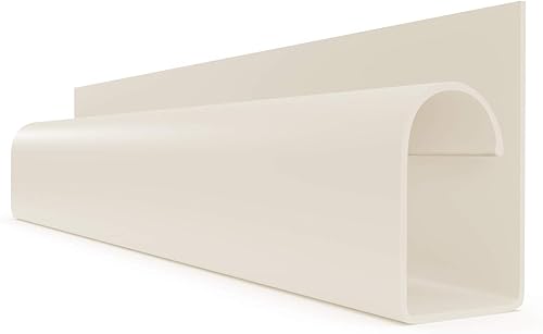 Miniatura 2 de Electriduct Organizador de cables y cable de escritorio con canal de gancho grande, 58 pulgadas, color marfil