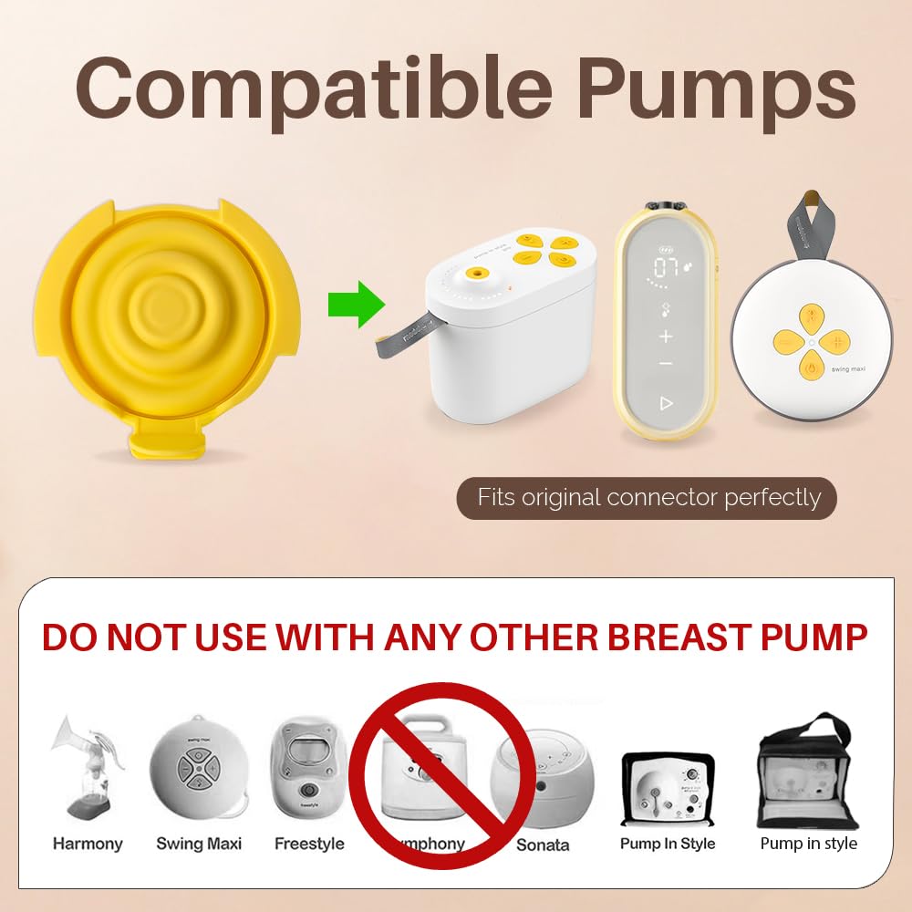 PumpMom-us Membrane compatibili con parti della pompa Medela, membrana in silicone per connettori PersonalFit Flex Membrane di ricambio, Pump in Style MaxFlow, Swing Maxi e Freestyle Flex Parts