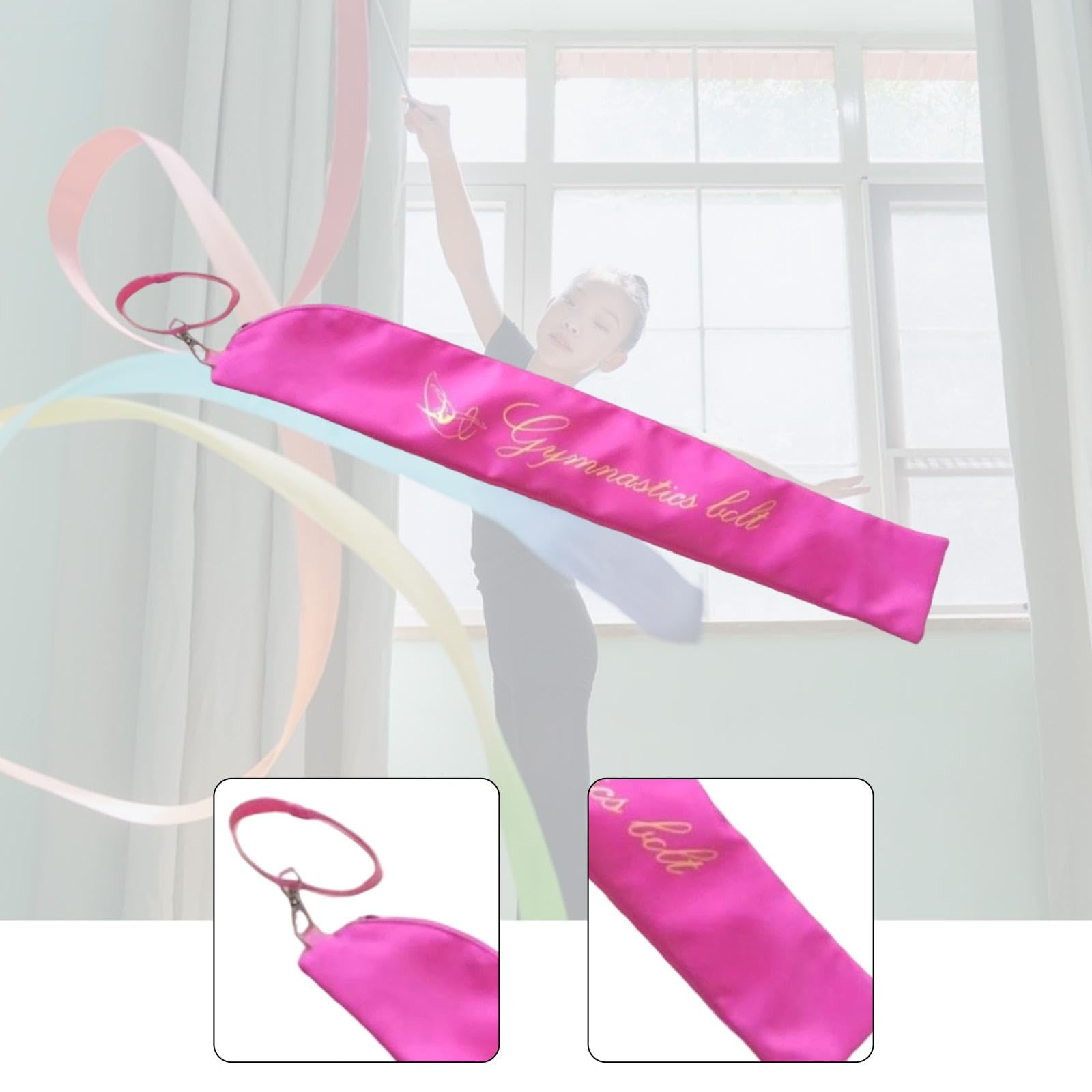 TISHITA Twirling Baton Bag Borsa Porta Bastone Danza Portatile Comoda Nylon Resistente Organizzazione Nastri Ginnastica Adatta a Gare Ginnastica Allenamento