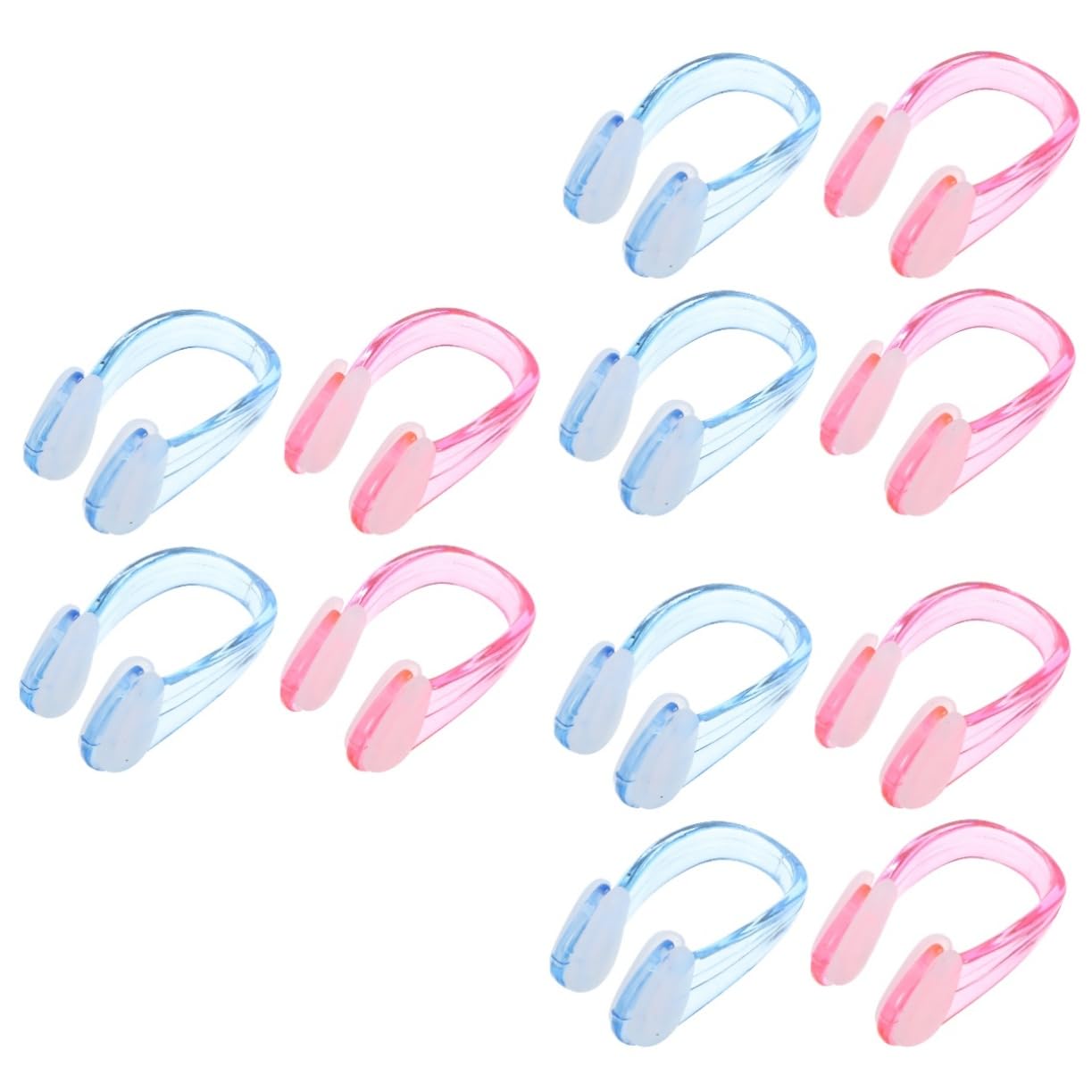 balacoo 3sets Silicone Swimming Nose Clip for Boys and Girls Adults Non-Slip Diving Nose Plug Easy to Wear Swimming Clips 4pcs*3