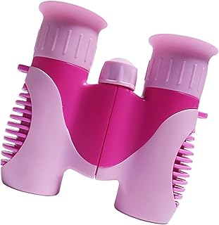 Binoculares plegables de 8 aumentos para niños, diseño plegable, enfoque ajustable, juguete para exteriores, textura para observación de aves y senderismo