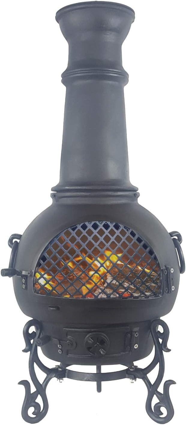 Medium Chiminea Outdoor Fireplace Terracotta Clay