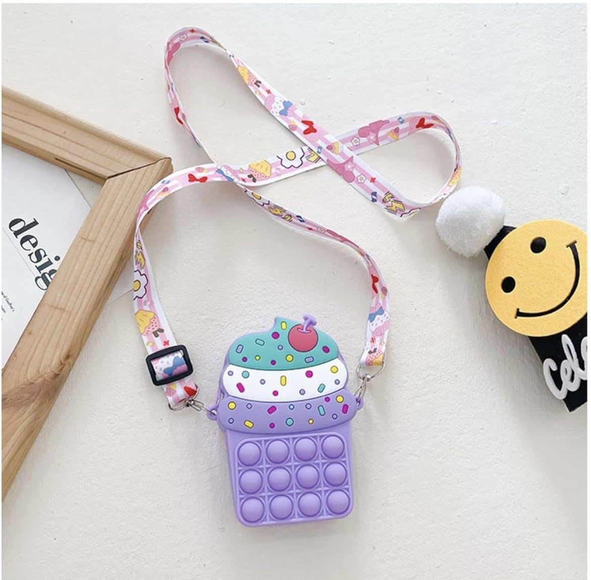 Returngifts Pack of 6 Popit Sling Bags - Birthday party for Girls | Shoulder Bag with Push Bubble Toy | Gifts for Kanjak Kanya Pujan on Navratri | Mixed Design and Colour (Multicolour) 2