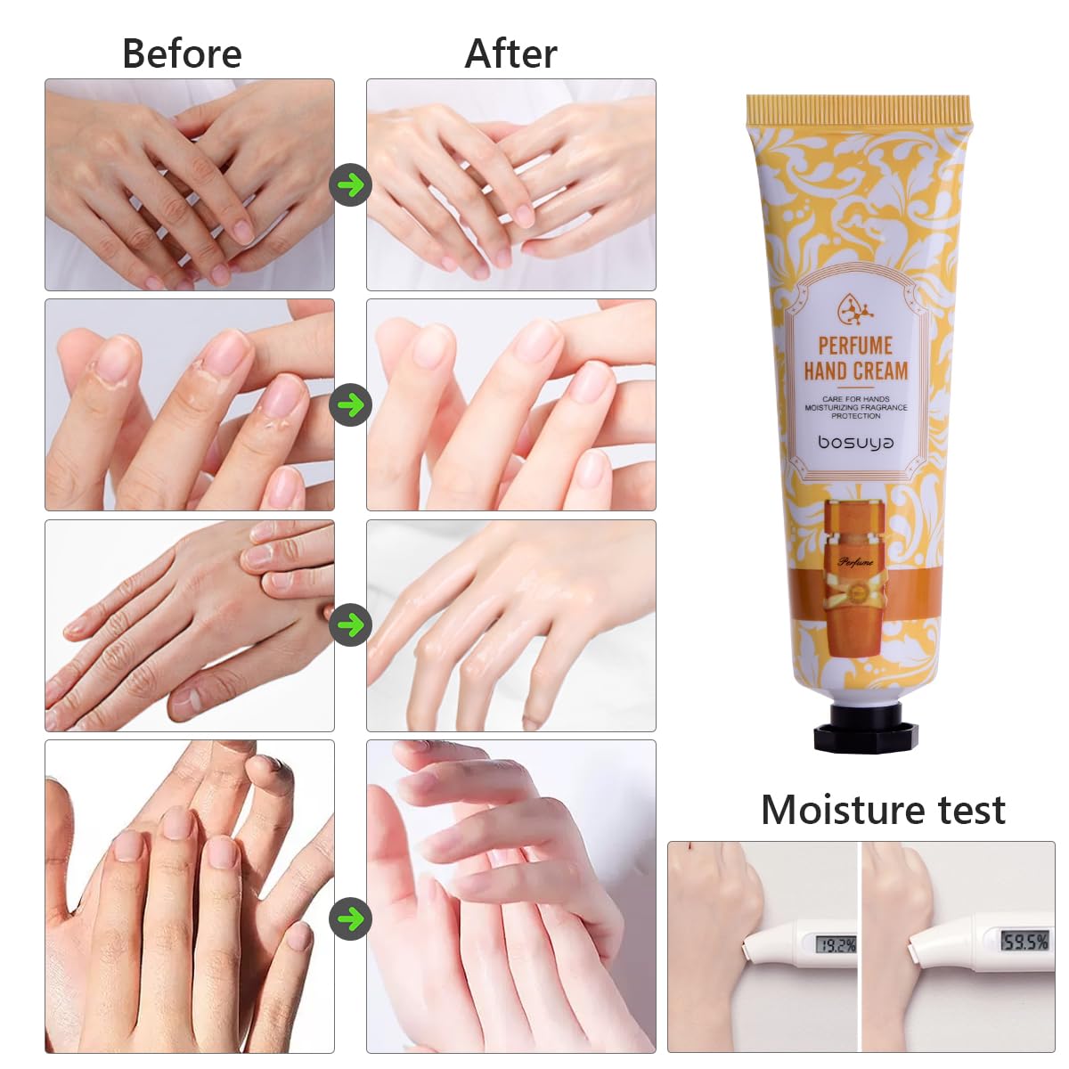 5 Pack Hand Cream for Dry Cracked Hands,Easter Basket Stuffers,Gifts for Women,Girls,Mothers Day Gifts,Natural Plant Fragrance Mini Hand Lotion Moisturizing Hand Care Cream