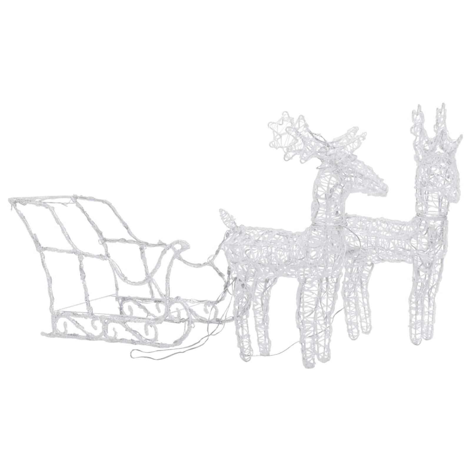 IKAYAA 3 STK Rentier Beleuchtet Aussen, 160er LED Rentier Figuren Weihnachtsdeko, 8 Modi Mehrfarbig Metall Weihnachtsbeleuchtung für Außen und Innen Rasen Wohnzimmer Party Dekoration 130 cm