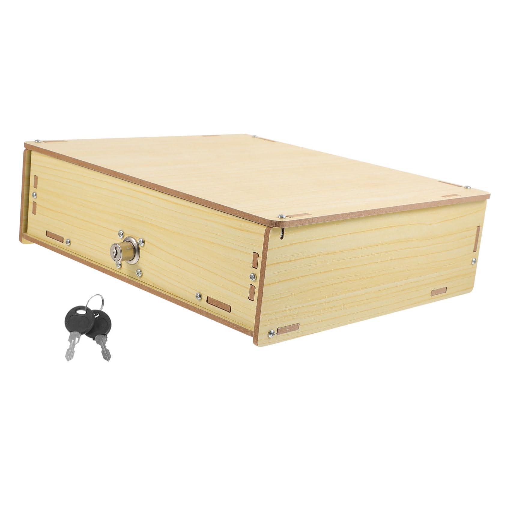 Angoily Organizador de Cajón de Multifuncional de Madera Oficina y Caja Registradora con Compartimentos Billetes y Monedas Supermercados y Tiendas