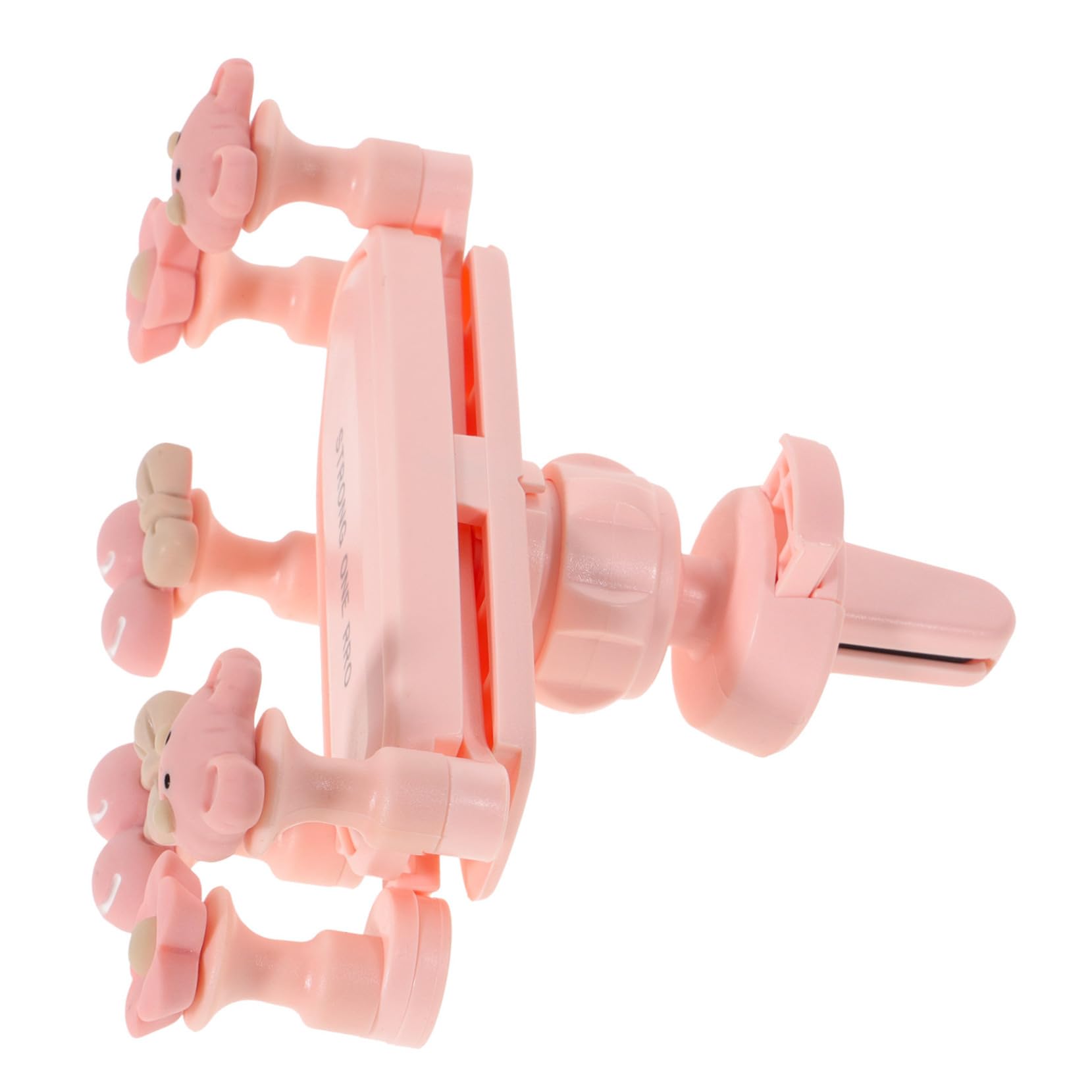 HOMSFOU 4pezzi Supporto Telefonico Per Auto Con Orsetto Cartoon Supporto Per Smartphone Facile Da Installare e Rimuovere Clip Per Bocchette Aria Design Elegante e Funzionale Per Tutti