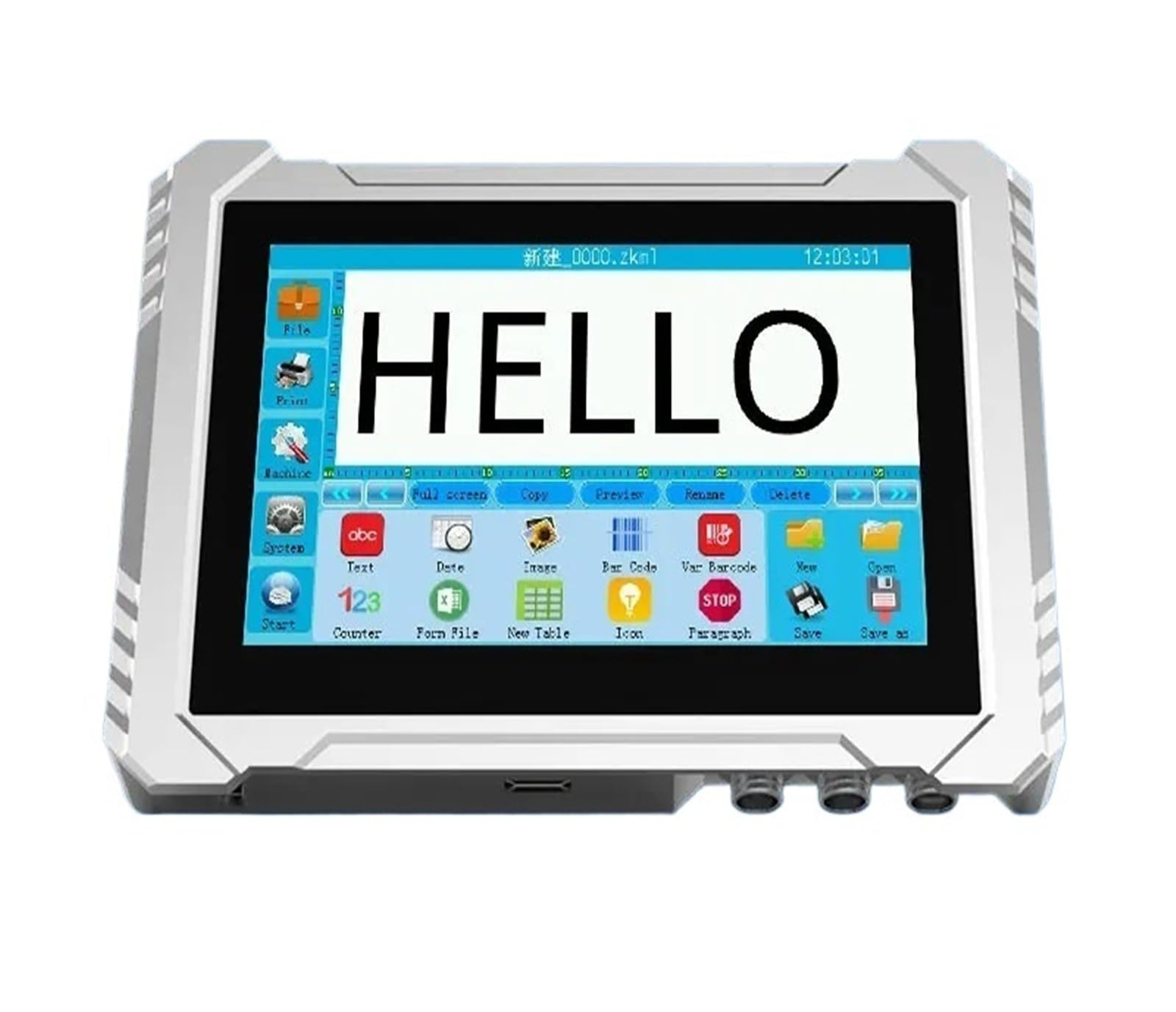 Stampante a getto d'inchiostro termica online for macchina di codifica automatica da 12,7 mm, 28 lingue su qualsiasi superficie(Printer 1 yellow ink)