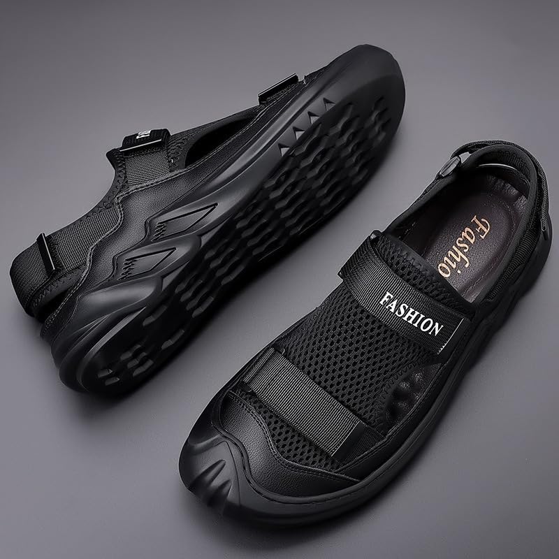 Men's Letter Pattern Sports Sandals – Anti-Slip Beach Shoes with Breathable Design, Lightweight Comfort2