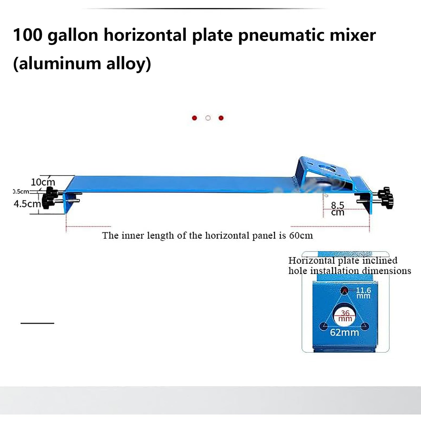 Mieszadło powietrzne, mieszadło pneumatyczne 100 l, 2500 obr./min, pozioma płyta, do farb i powłok