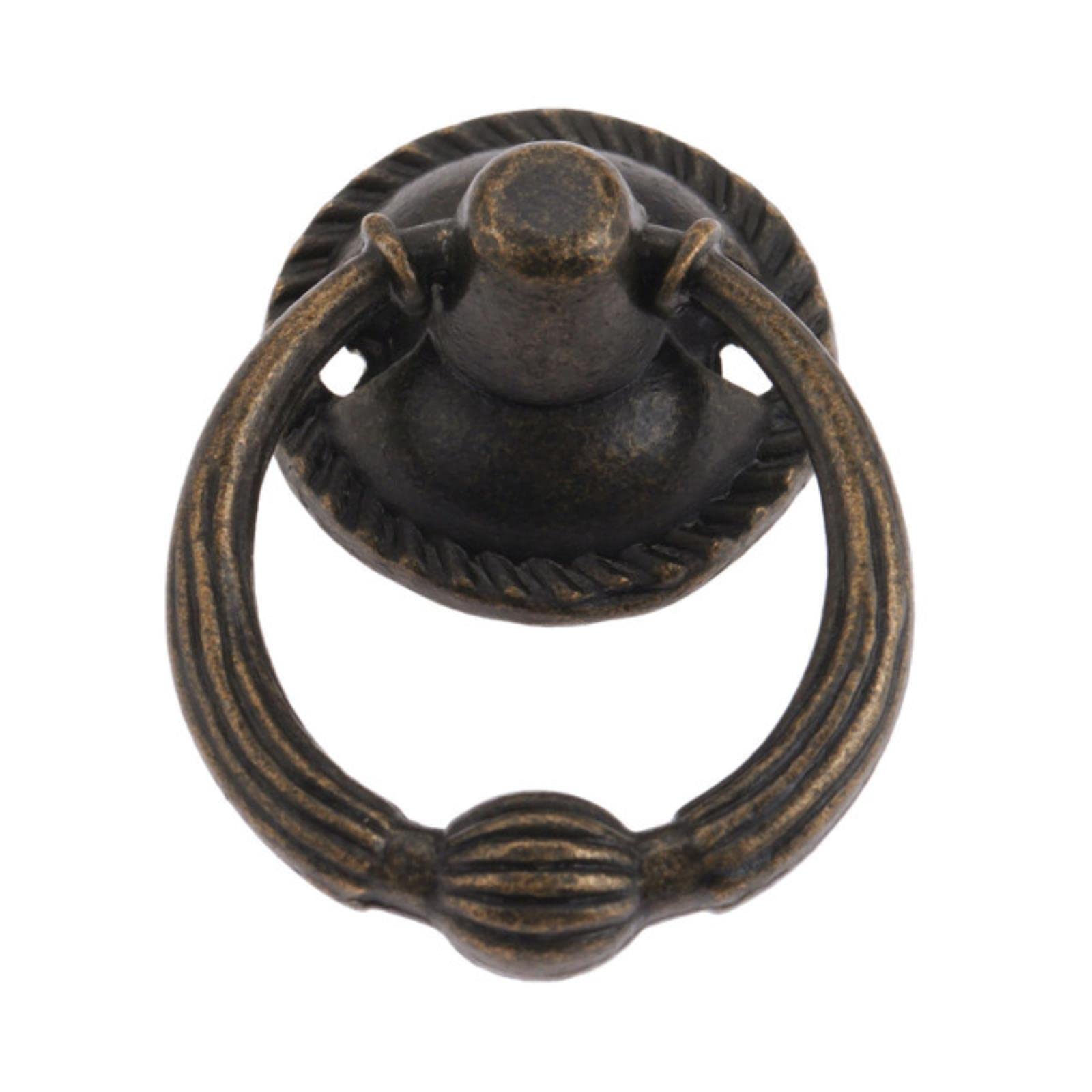 Jfgctyhxy One Color Drawer Handles, 4Pcs Zinc Alloy Vintage Cabinet Furniture Handles Knobs Antique Bronze Kitchen Cupboard Ring Pull