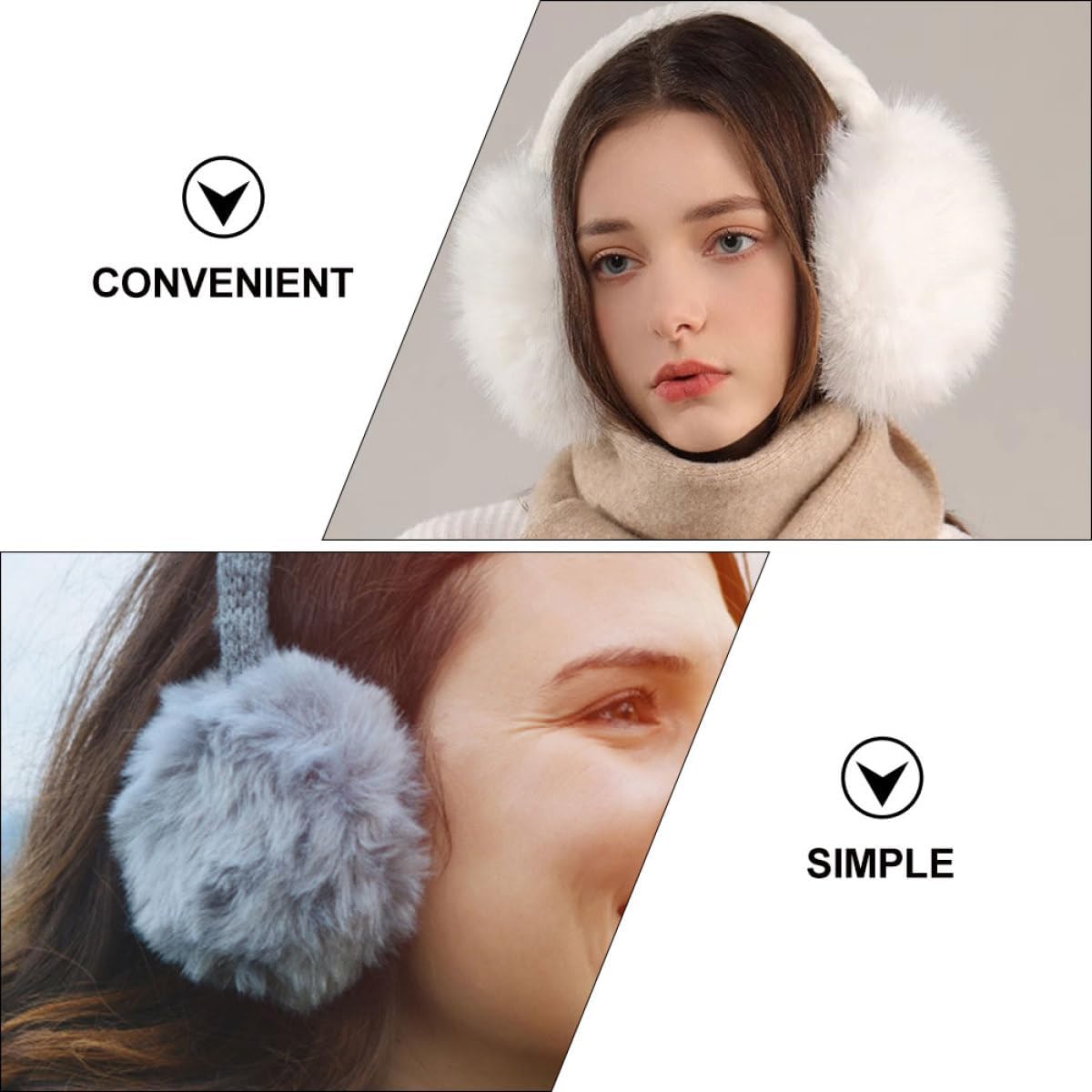 LIOOBO 4 Pcs Winter Earmuff Frame Holder Plastic Skeleton Rack DIY Warm Ear Protector Frame Shelf for Earmuff Making Accessories