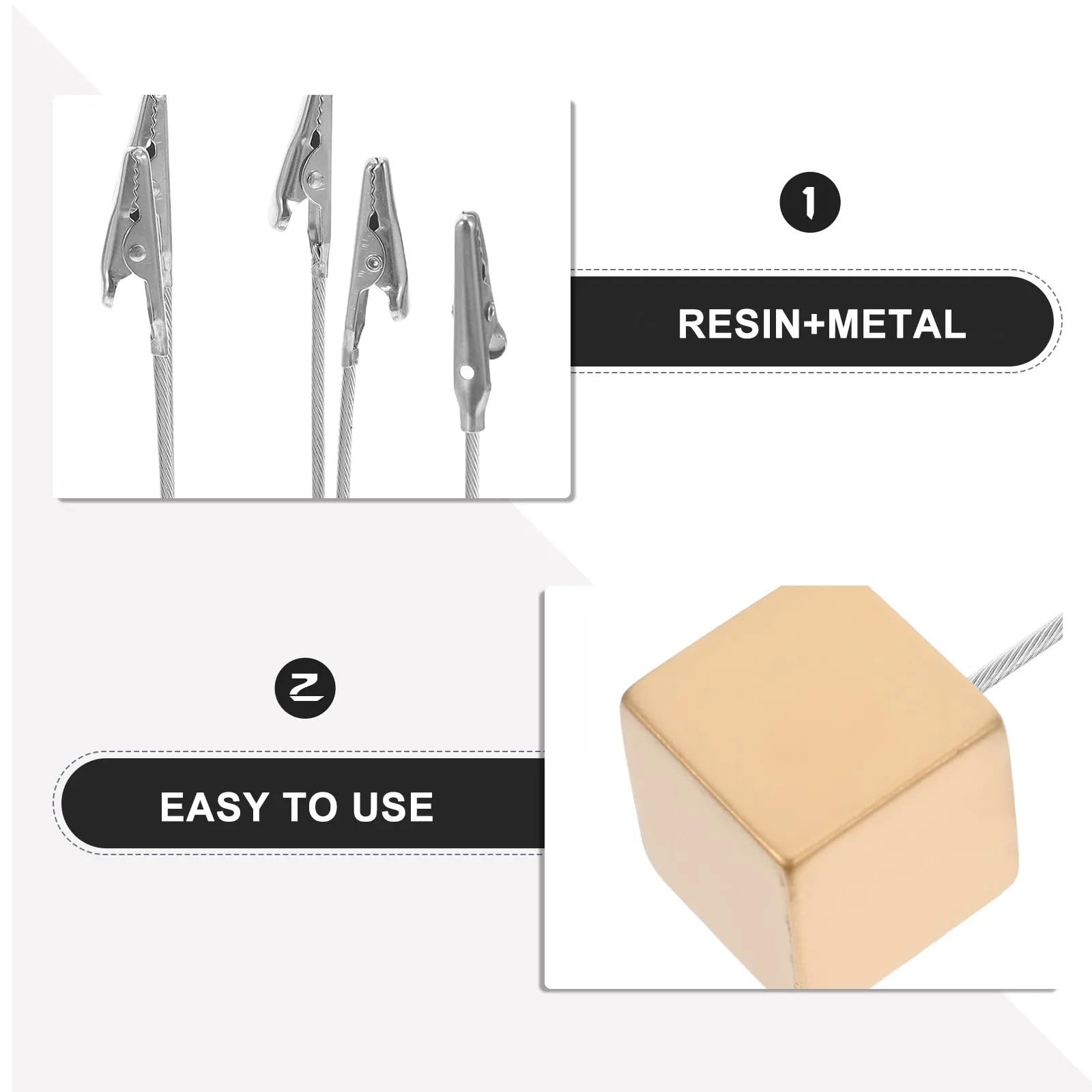Memo-Clip-Halter, 10 Stück, Kunstharz, Würfel, Foto-Clips, Halter, Memo-Clip-Ständer, Büro, Zuhause, Schreibtisch, Notizkarten, Display-Papier für Tische, Laden, Etiketten, Büro, Hochzeit, Party