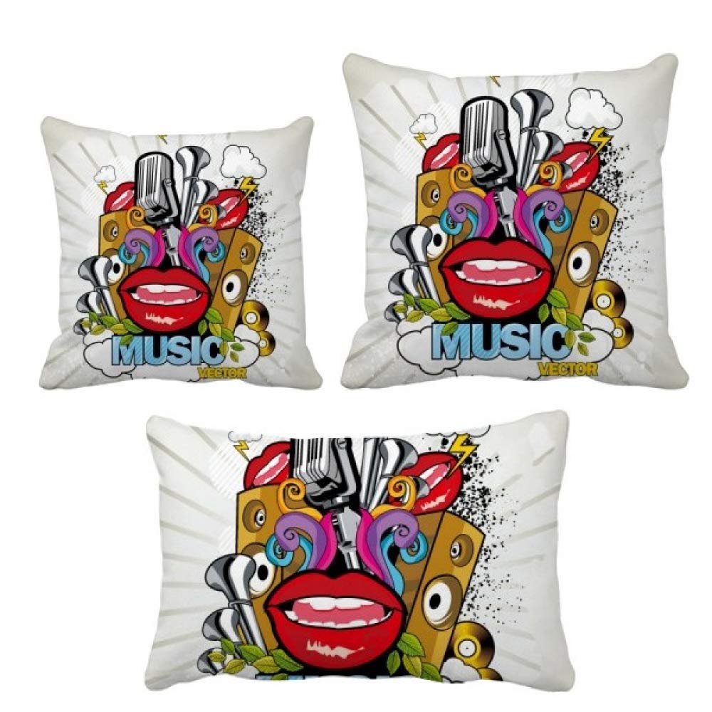 Coussin stéréo graffiti street coloré et original pour décoration de canapé tendance