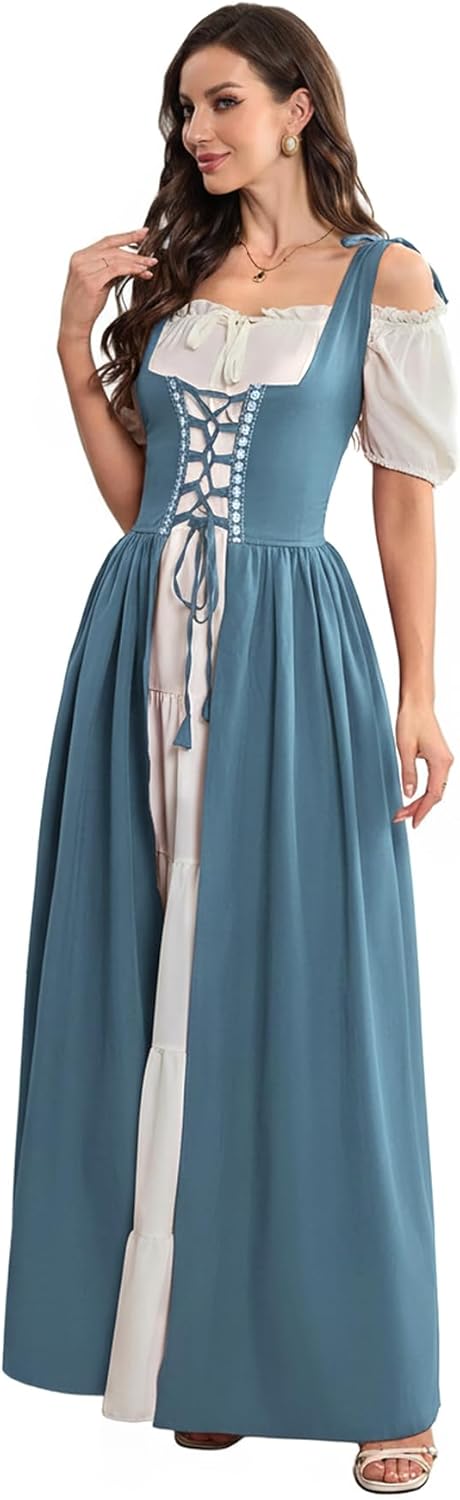 Abaowedding Renaissance Costume Women Medieval Dress Renaissance Pirate Irish Ren Faire Dresses